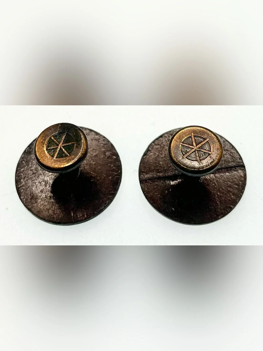 Vintage Equestrian Horse Rider Cufflinks Copper Tone Mid Century Modern Mens